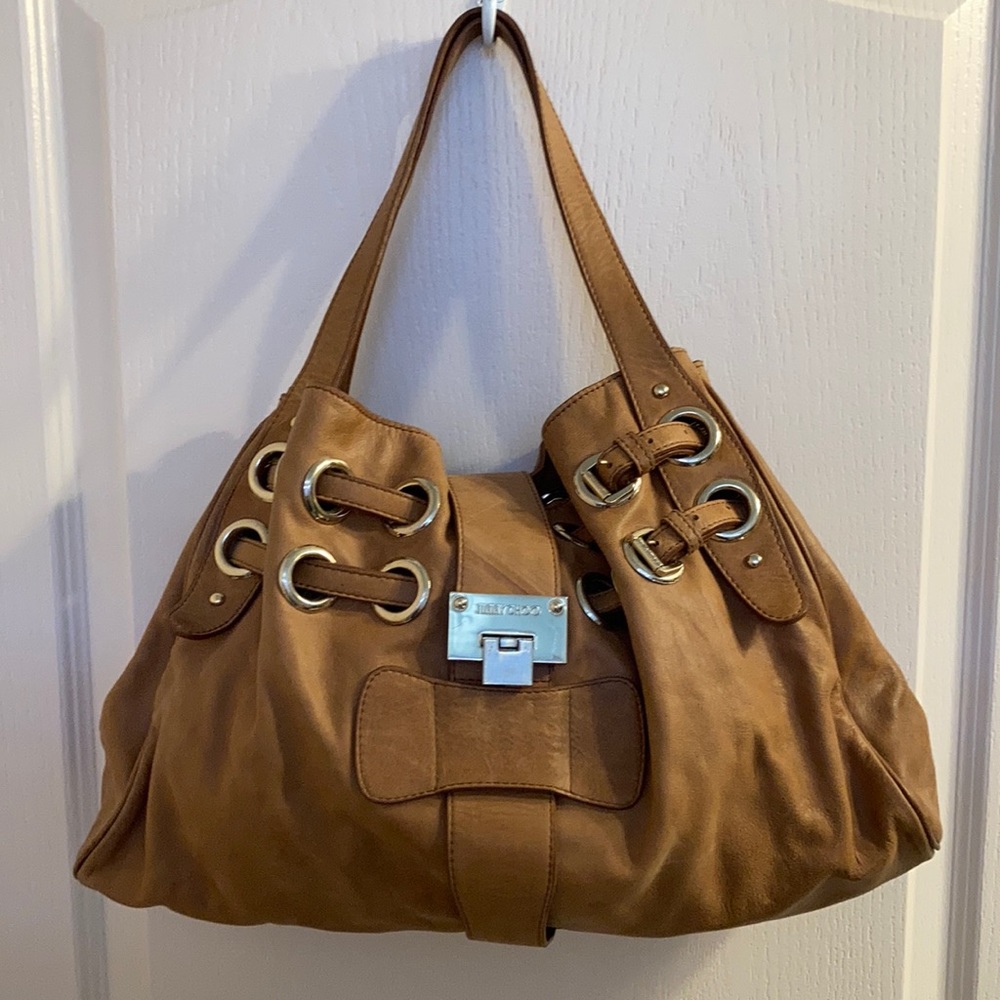 Jimmy Choo Tan Ramona Leather Bag